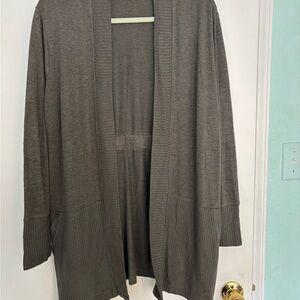 Chico's Charcoal Open Front Cardigan size 3 (14-16)
